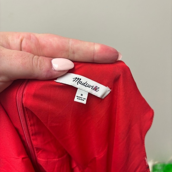 Madewell Ruffle Strap Wrap Dress Metallic Striped Praire Posies - Picture 15 of 15